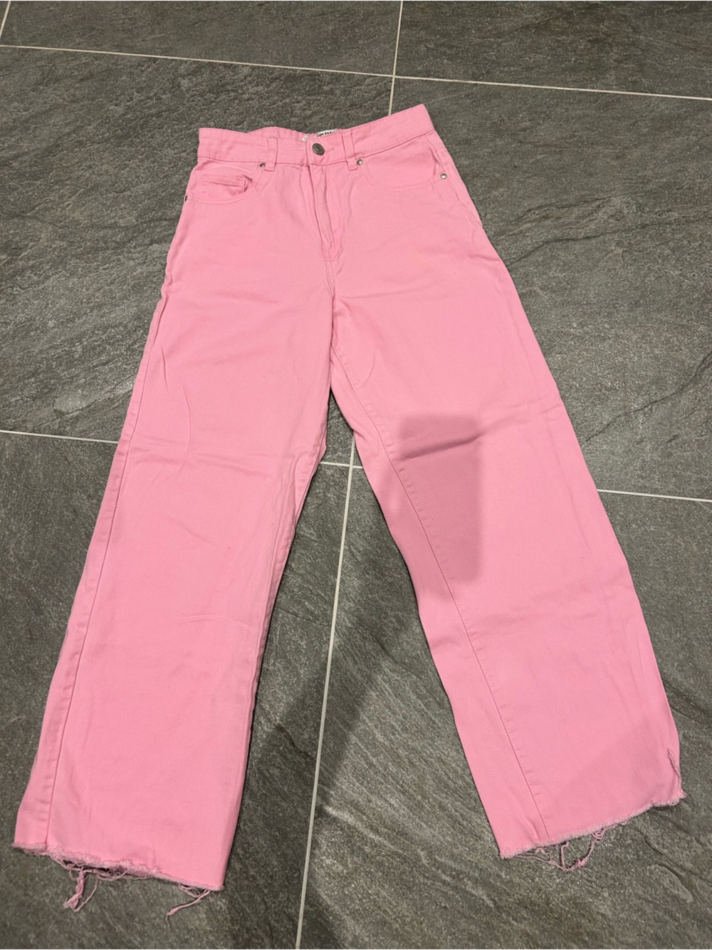refuge High-Rise Pink Straight-Leg Jeans